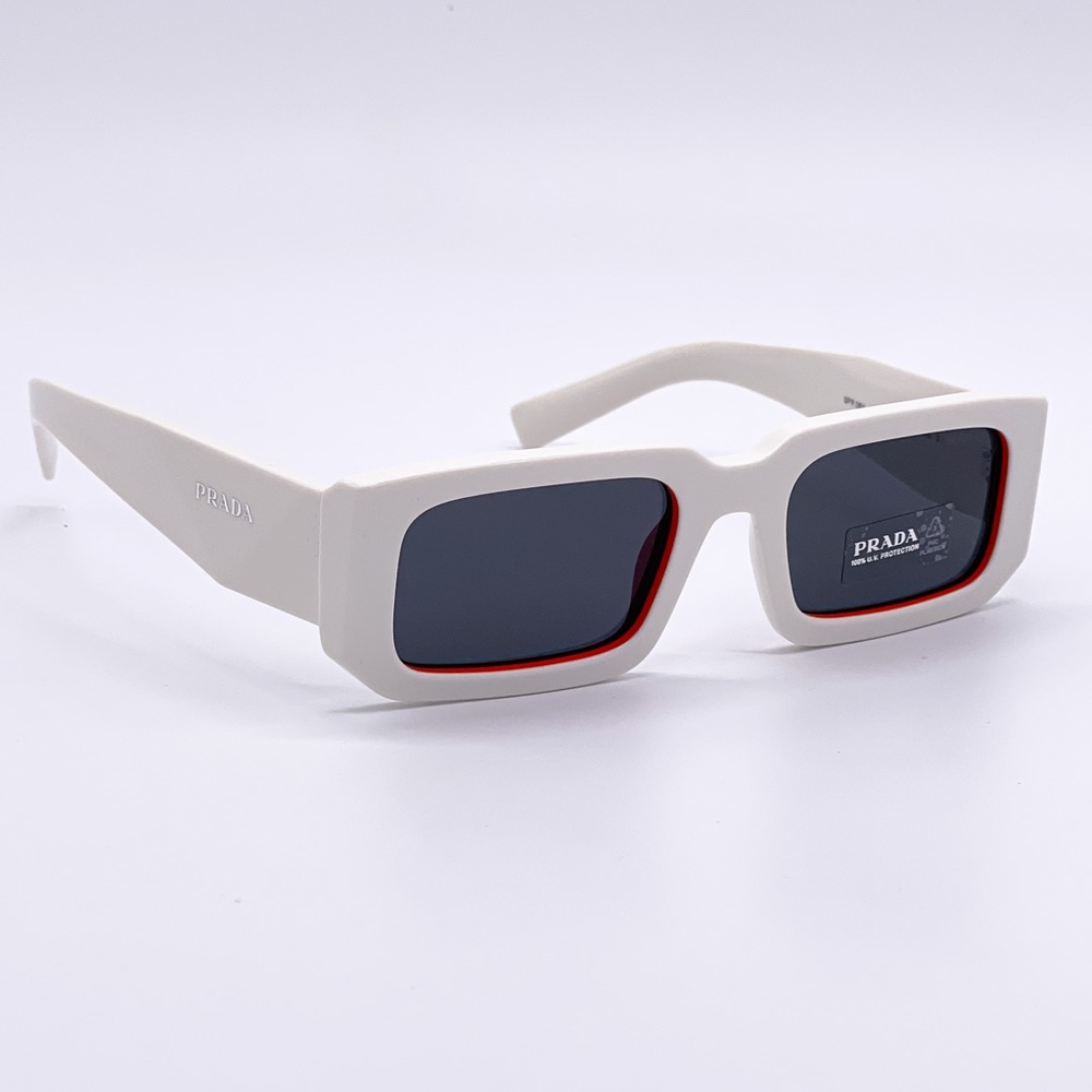 NEW PRADA PR06YS 17M5S0 WHITE ORANGE PRADA SUNGLASSES SPR 06Y 17M5S0 NEW PR06YS - Picture 7 of 12